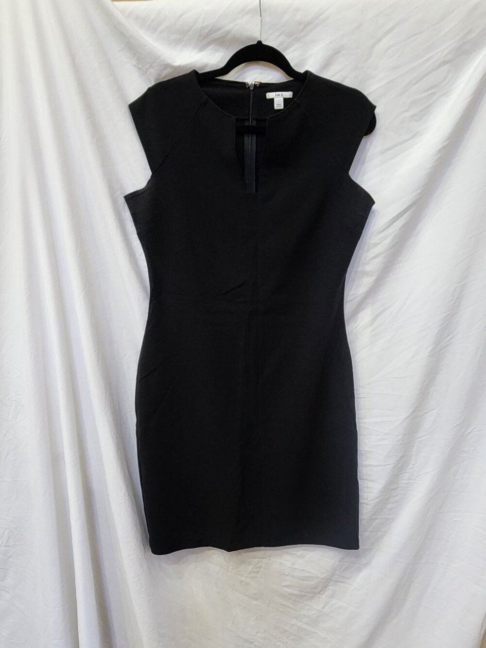 Sleeveless black bodycon stretchy dress,  L